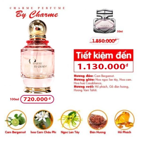 Nước hoa nữ by chame 100ml