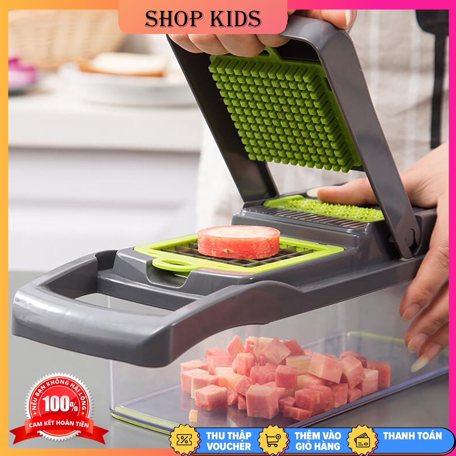 Bộ Rổ Nạo Rau Củ Quả Nhà Bếp 10 Chi Tiết Đa Năng, Dụng Cụ Nạo Rau Củ Quả Đa Năng