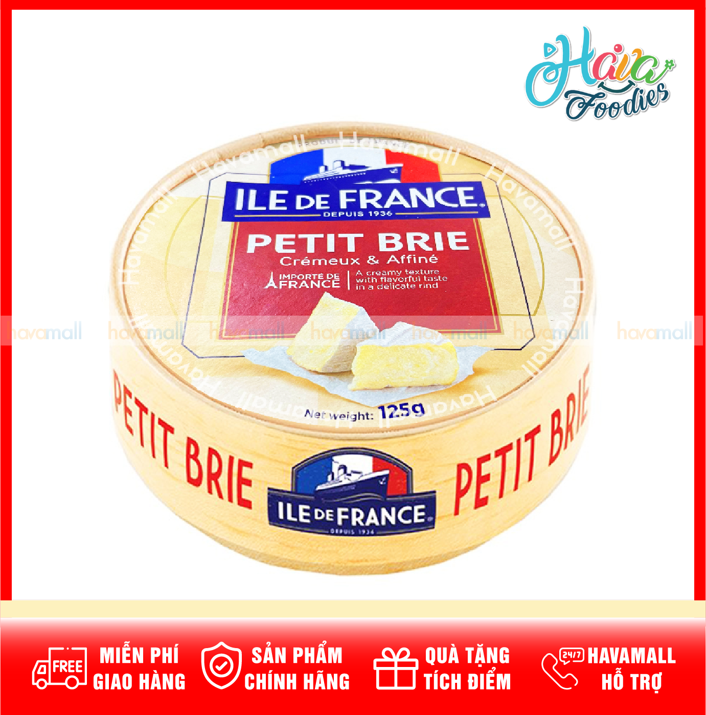 [GIAO HỎA TỐC TẠI HCM] Phô Mai Ile De France Petit Brie 125g – Petit Brie Cheese