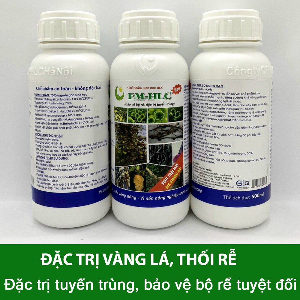 Chế phẩm sinh học em hlc,trừ tuyến trùng vàng lá thối rễ 500ml-76122