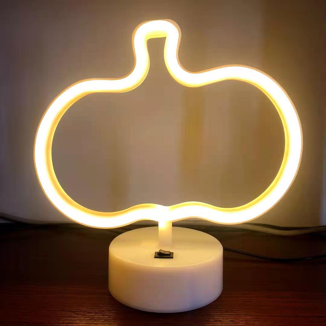 Led Neon Đêm Xương Rồng Hồng Hạc Hình Bàn Đèn Mây Mặt Trăng Trang Trí Phòng Ngủ USB Đèn Ngủ Neon