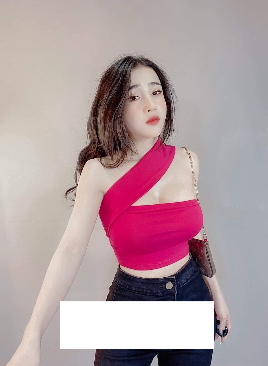 Áo ống phối 1 dây bản một dây bản chéo vai siêu hot , chất thun thái dày dặn co giãn