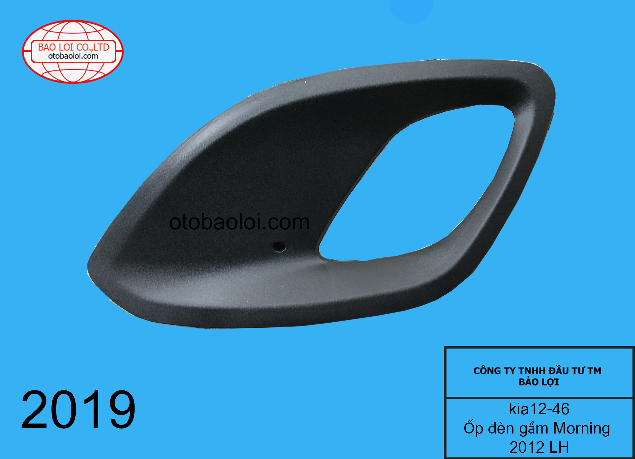 Ốp đèn gầm sương mù Kia Morning 2012-2014 (có lỗ)