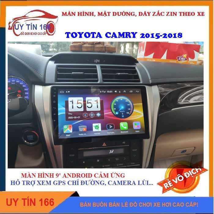 Màn hình DVD android 10.1  cho xe TOYOTA CAMRY 2015, 2016,2017,2018, kết nối wifi, tích hợp  các loại camera lùi, camera hành trình, xem phim, nghe nhạc trực tuyến, màn hình tích hợp sẵn bản đồ chỉ đường NAVITEL, YOTUBE ẩn