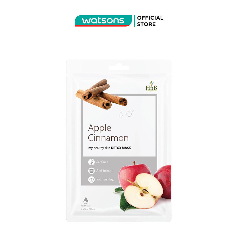 Mặt Nạ HNB My Healthy Skin Detox Mask Apple & Cinnamon Dưỡng Da Chiết Xuất Táo Tươi & Quế 21ml/21g