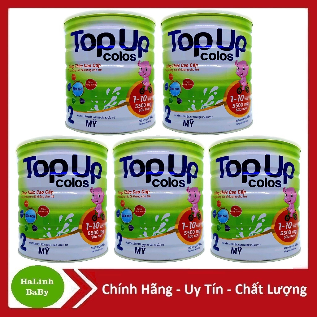 Combo 5 Lon Sữa Topup Colos 1,2 800g Date 2026