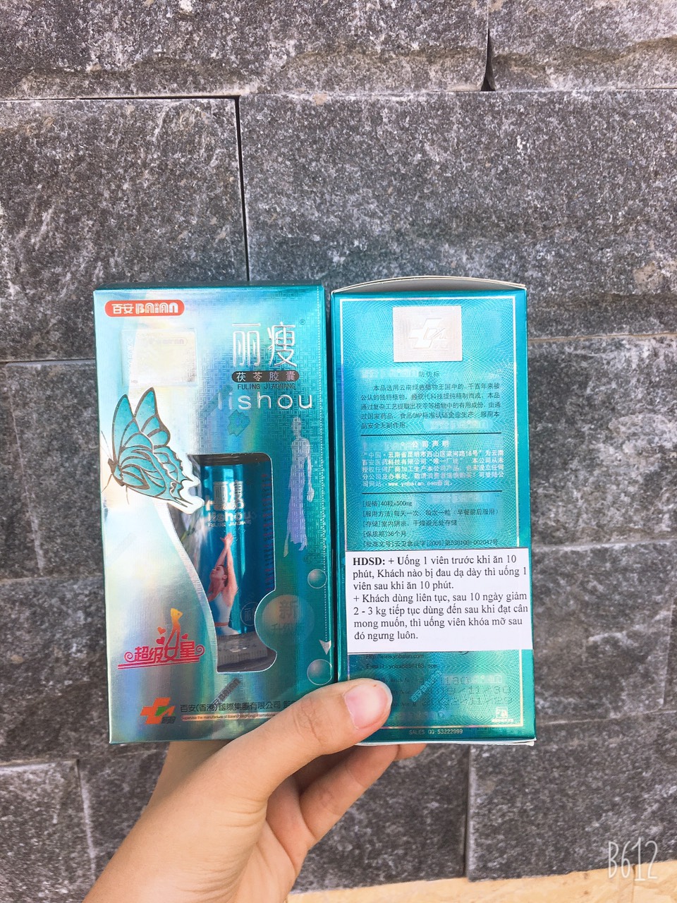 (có quà tặng)giảm cân lishou xanh hộp 40 viên giảm 5-7kg 1 hộp