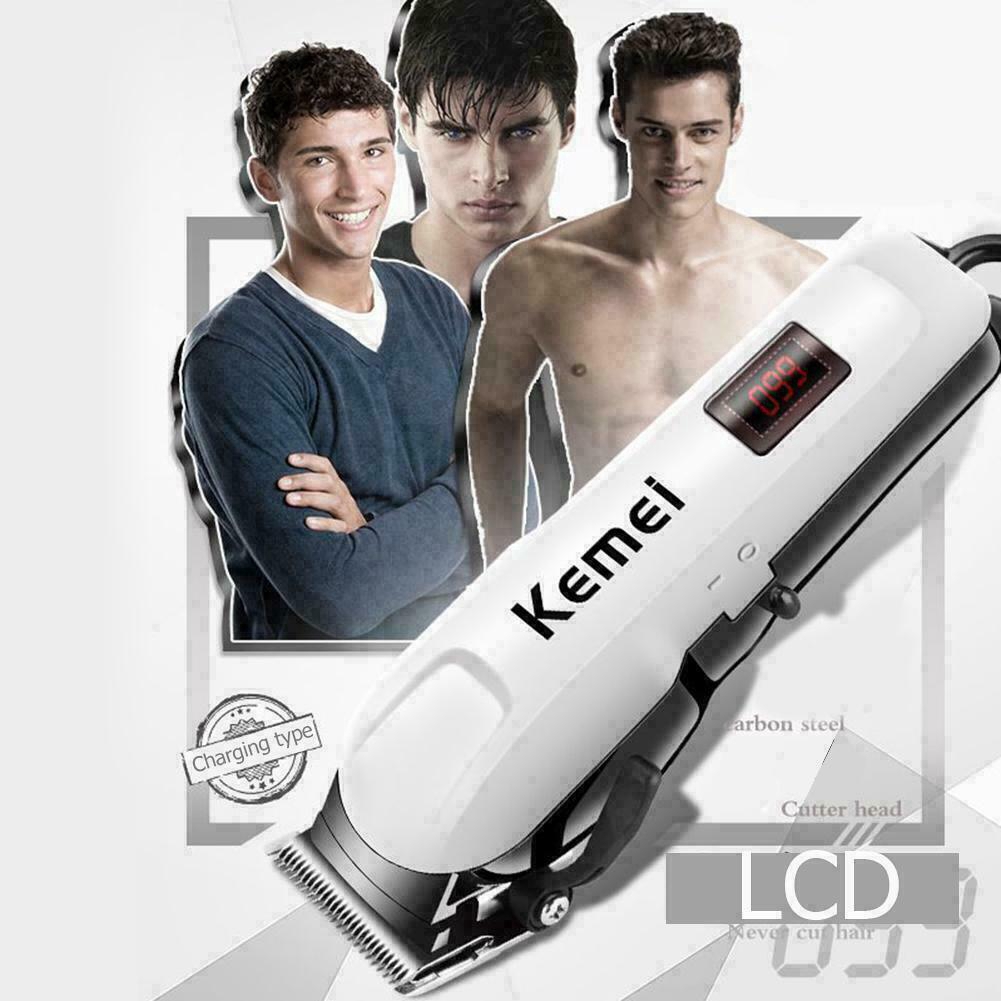 Tăng đơ cắt tóc kemie cắt tóc cao cấp, Tông đơ cắt tóc chuyên nghiệp, cắt tóc cho trẻ, tông đơ cắt tóc dùng pin không dây, có mà hình led hiển thị pin