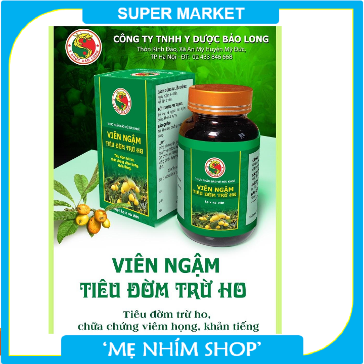 [BÁN CHẠY] Viêm ngậm Tiêu đờm trừ ho hỗ trợ giảm sưng đau rát họng khản tiếng từ thảo dược dùng cho người lớn và trẻ nhỏ an toàn - Y Dược Bảo Long - Chính Hãng
