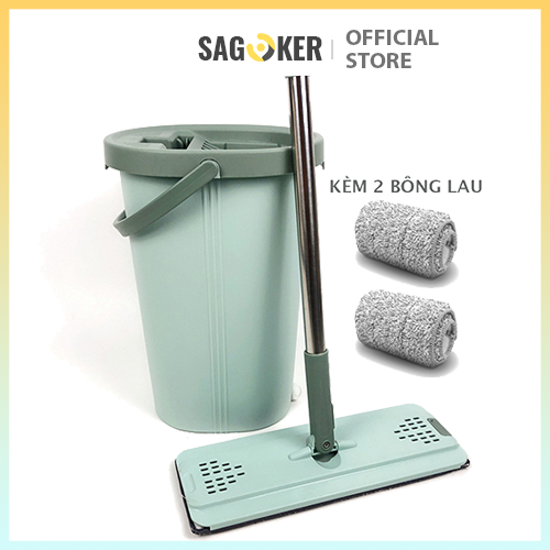 Bộ lau nhà, cây lau nhà, chỗi lau nhà thông minh tự vắt SAGOKER, mã BLNEC