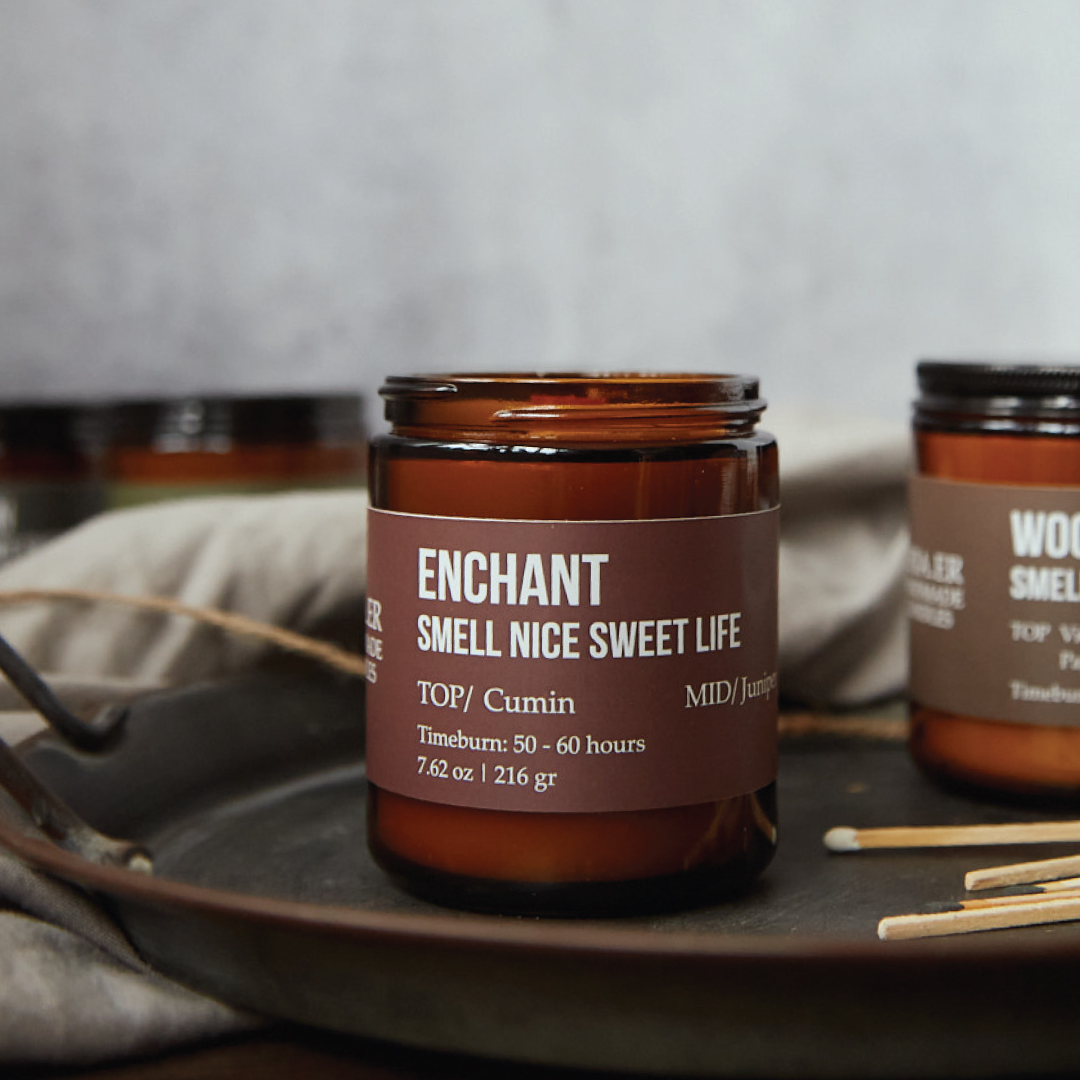 [Hũ lớn 216] Nến thơm sáp Đậu nành hương Enchant ngọt dịu Nến thơm  Chia.kandles HANDMADE