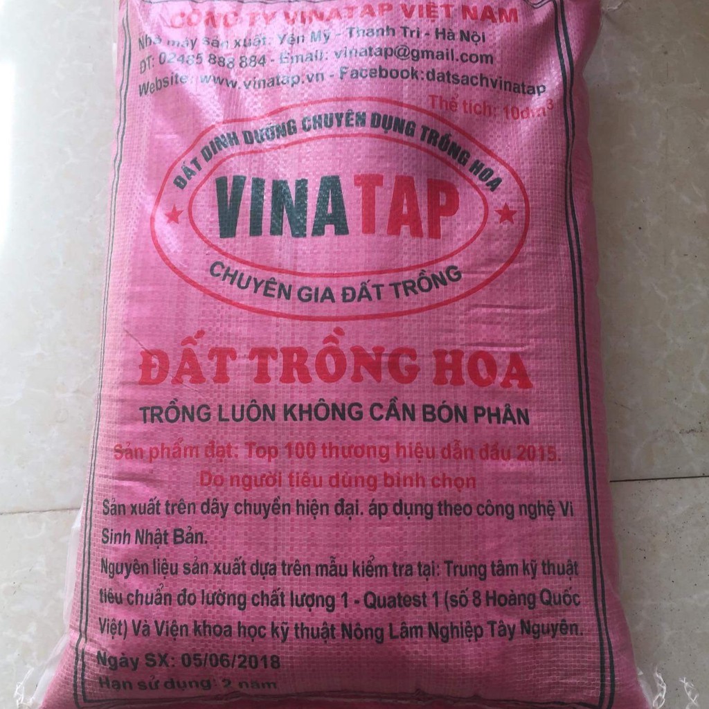 Bao 10kg Đất chuyên dụng trồng hoa cảnh Vinatap