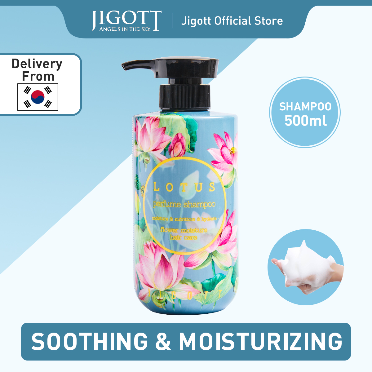 Dầu gội phục hồi hư tổn toàn diện JIGOTT Lotus Perfume Shampoo 500ml