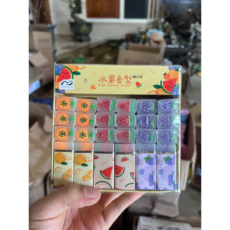 Lốc 36 gôm tẩy hình hoa quả