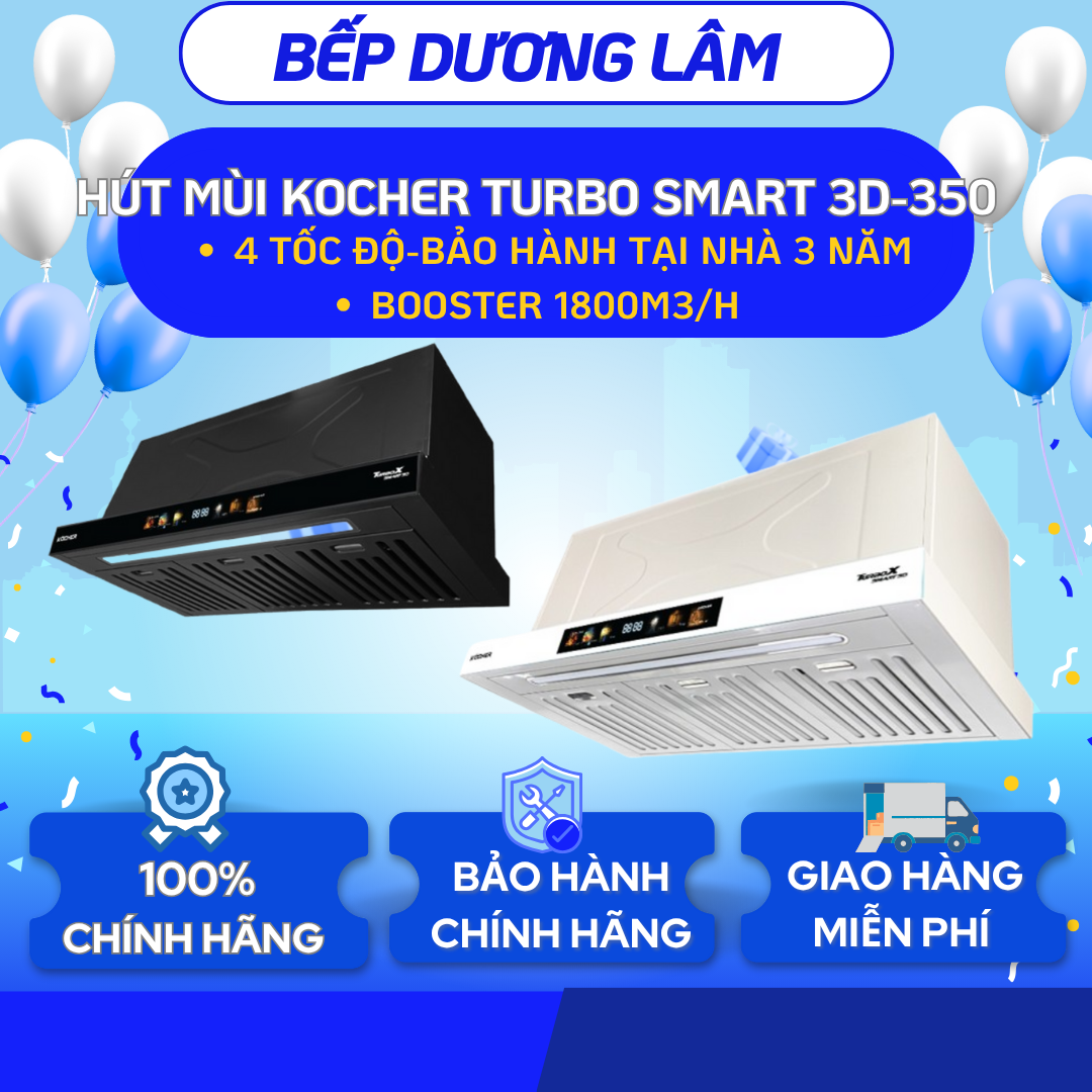 Hút mùi âm tủ KOCHER TURBO SMART 3D X3D-350D | X3D-350T