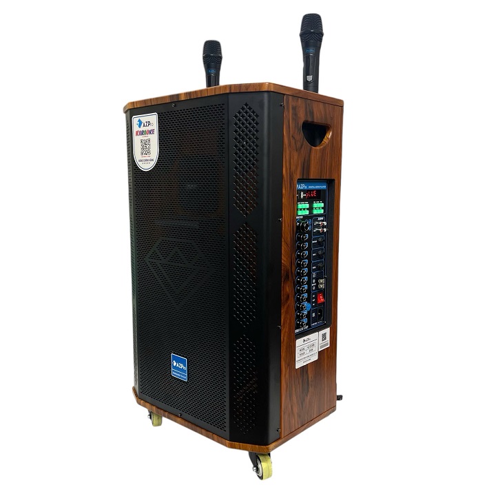 Loa kéo Bluetooth chính hãng AZPRO,AZ-D2506 Bass 40 thùng gỗ,loa 4 đường tiếng,mạch 12 núm chỉnh,Rev