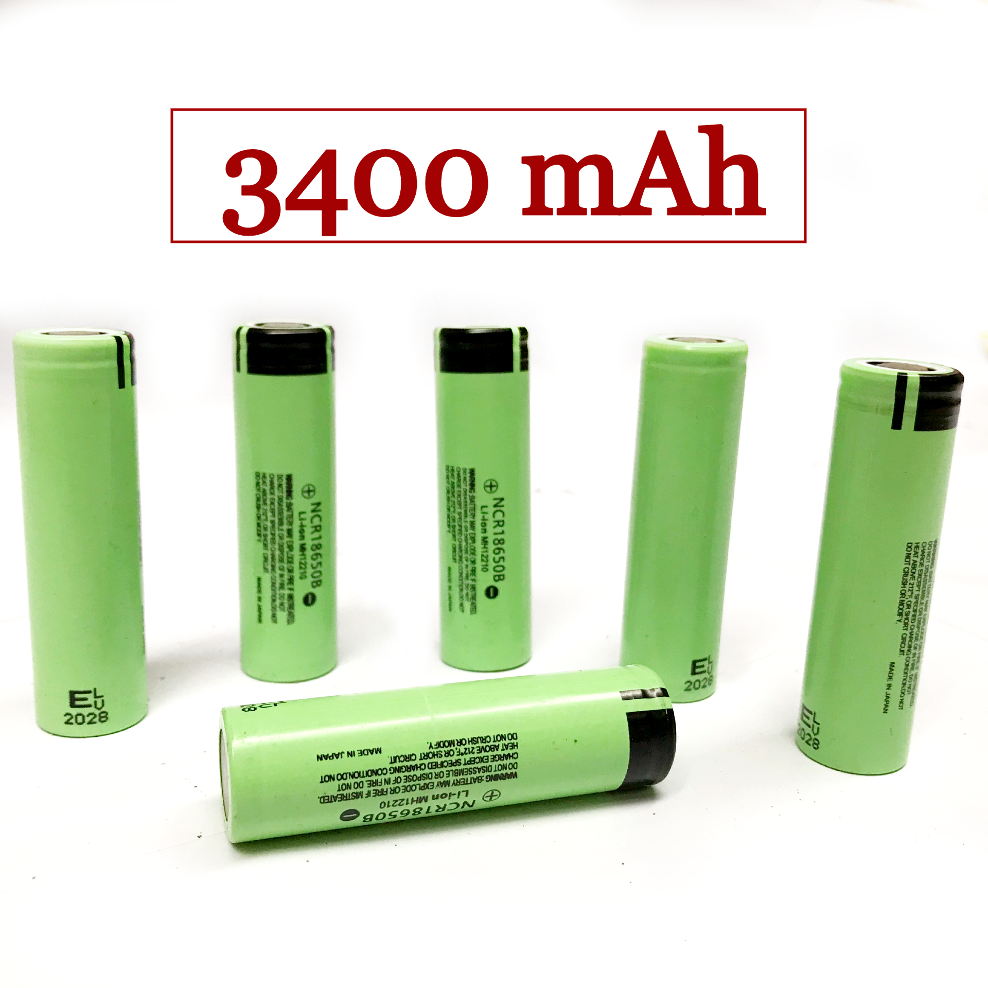 Cell pin 18650 li-ion dung lượng khủng 3400 MAH bao check made in Japan (pin màu xanh lá)