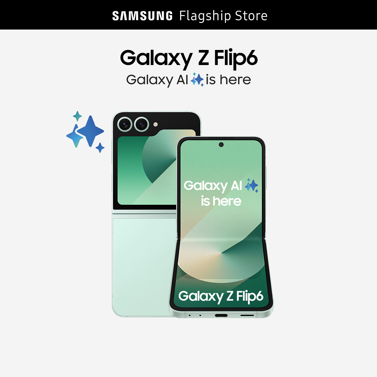 Điện thoại Samsung Galaxy Z Flip6, điện thoại AI, pin lớn 4000mAh, Flexcam 50MP