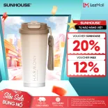 Bình giữ nhiệt Harmony 500ml Sunhouse KS-TU500HB/KS-TU500HW - Inox 304 an toàn - Nắp bật tiện lợi - Zoăng kín chống dò nước