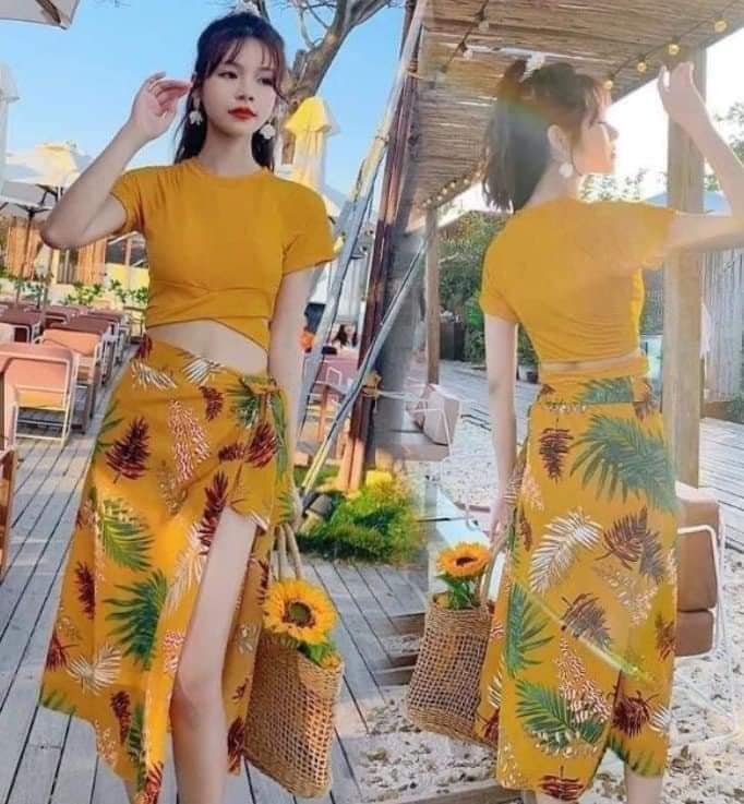 Bộ bơi, Bộ Bikini 3 món cao cấp thiết kế trẻ đẹp