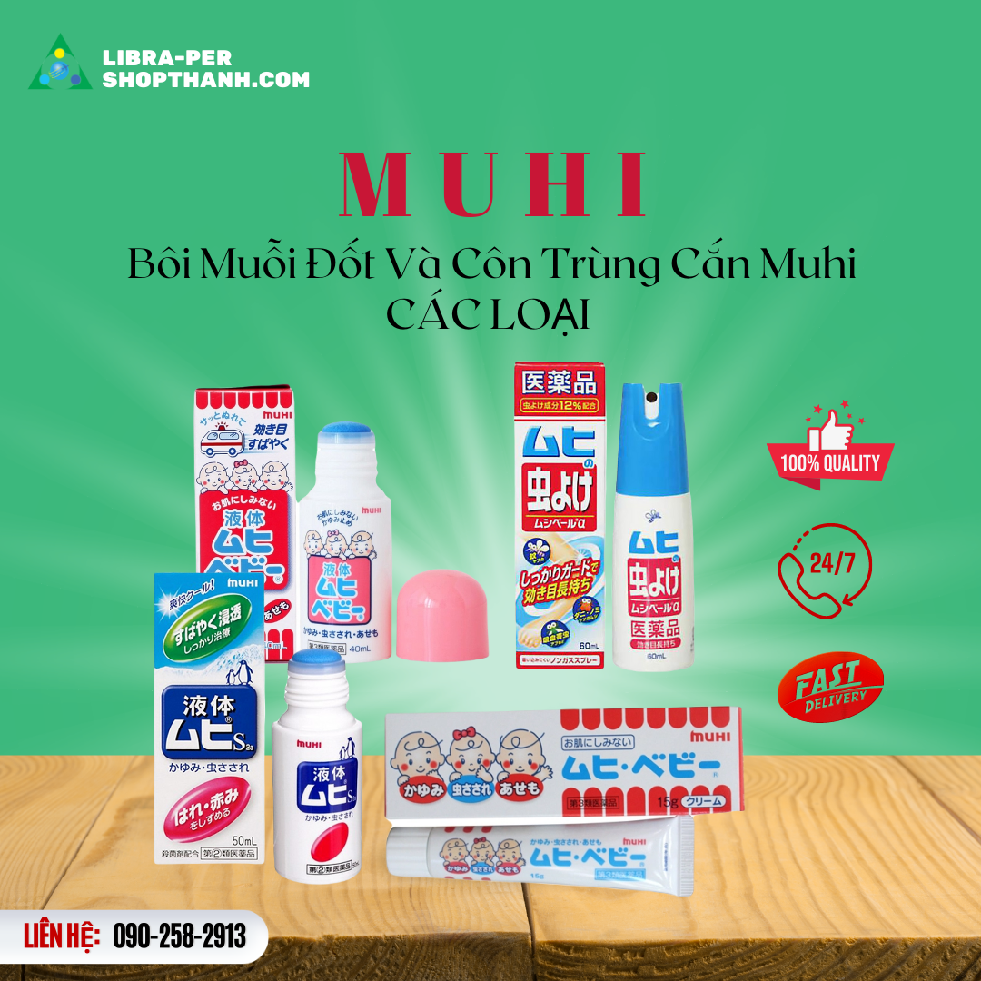 Bôi muỗi cắn, côn trùng đốt Muhi các loại