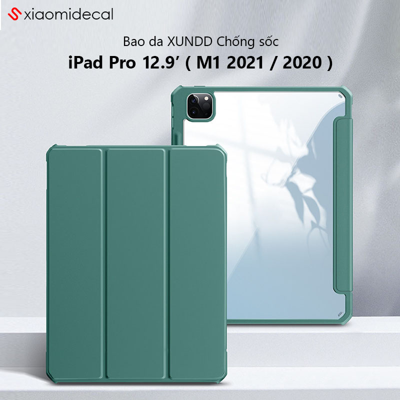 Ốp lưng xundd ipad pro 12.9' chống trầy, chống sốc, kiểu bao da, mặt lưng trong