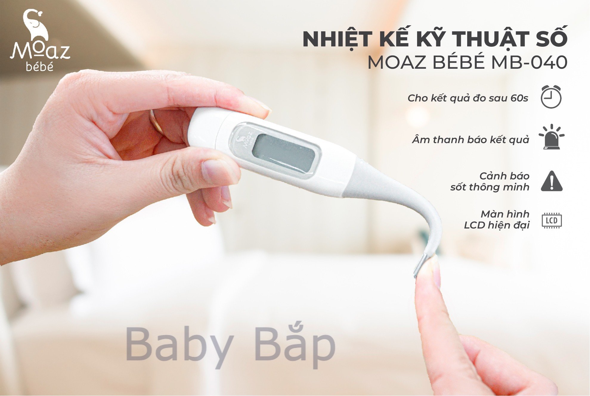 Nhiệt kế kỹ thuật số moaz bebe mb-040