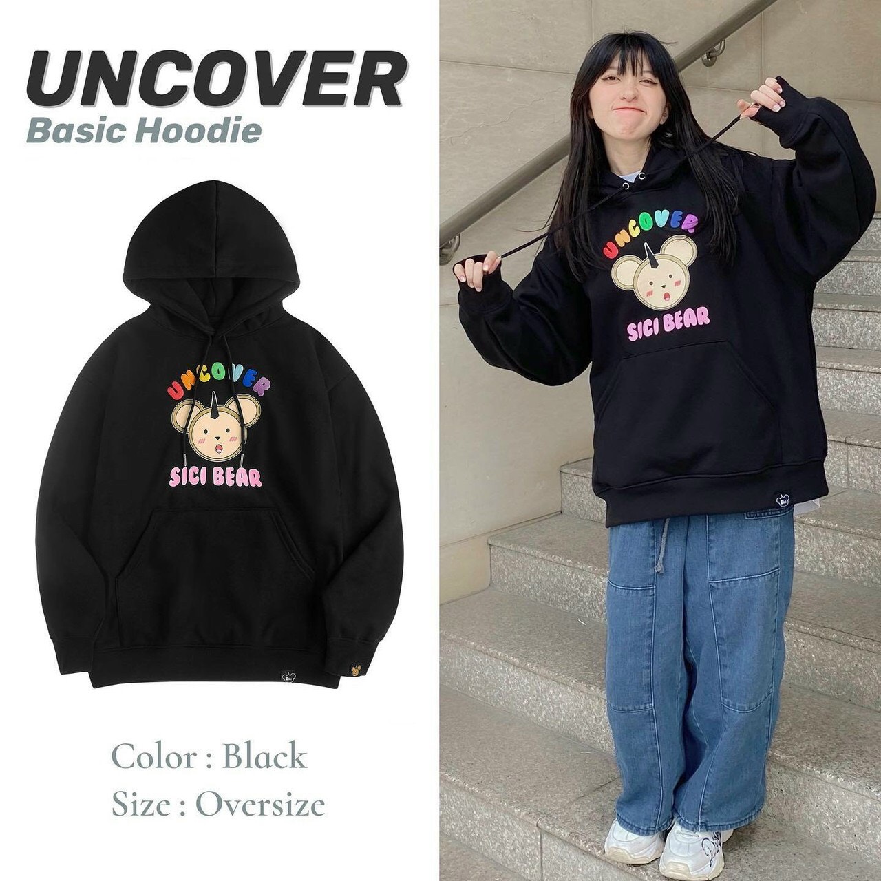 [GIẢM 10K CHO ĐH 119K]Áo Hoodie nữ IN HÌNH GẤU SICI BABE chất vải nỉ ngoại cao cấp REDEP FASHION