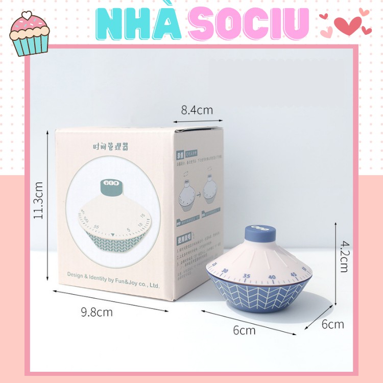 Đồng hồ hẹn giờ giúp bạn hoàn thành đúng thời gian làm bài, học tập, hẹn giờ lên đến 60p Sociu