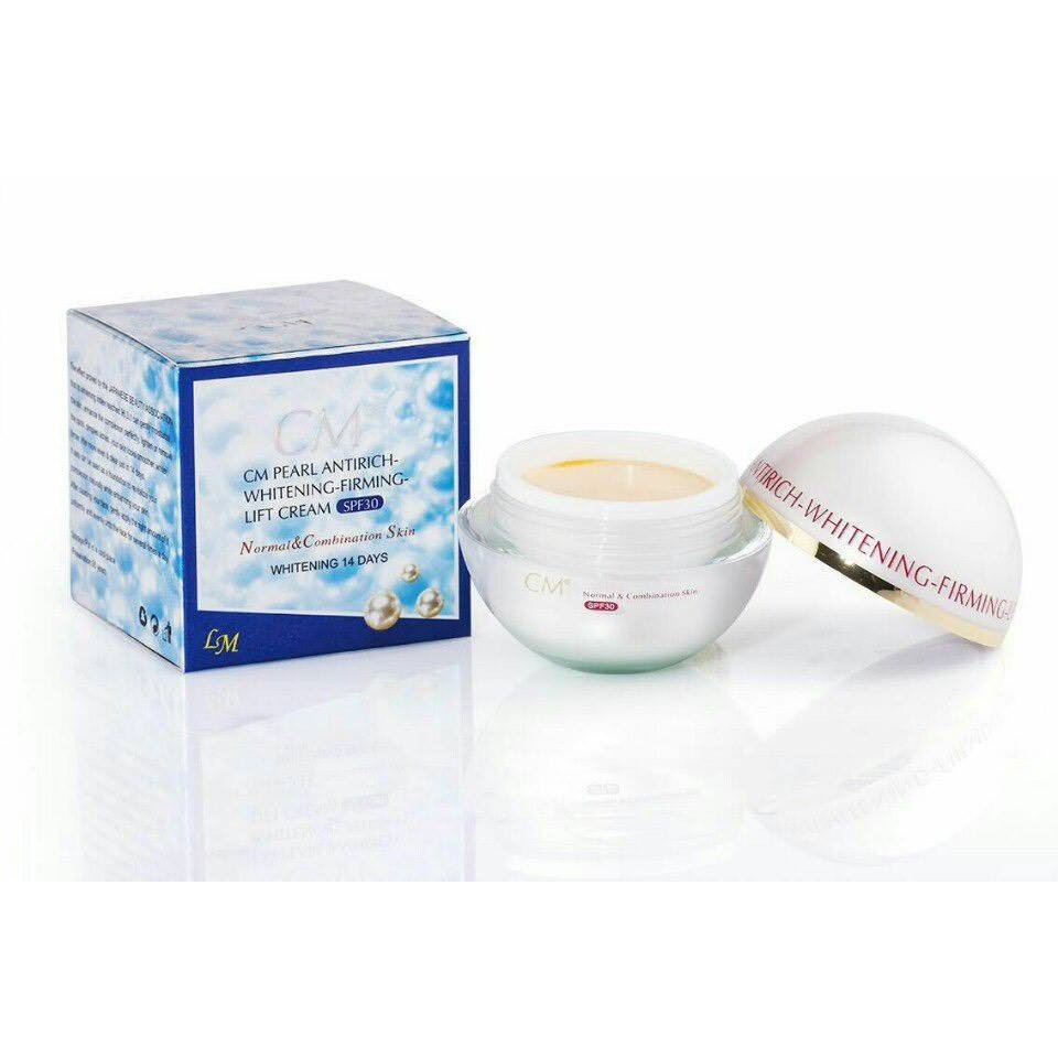(Có tem chống hàng giả) Kem dưỡng da CM ngọc trai Pearl Antirich Whitening Firming Lift Cream SPF30