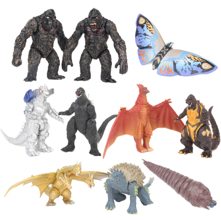 Combo 10 Mô Hình Nhân Vật Godzilla vs Kong - Mẫu 3 Cao 8cm