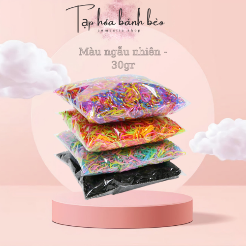 😍😍Thun cột tóc bịch 30 GRAM (MÀU NGẪU NHIÊN)