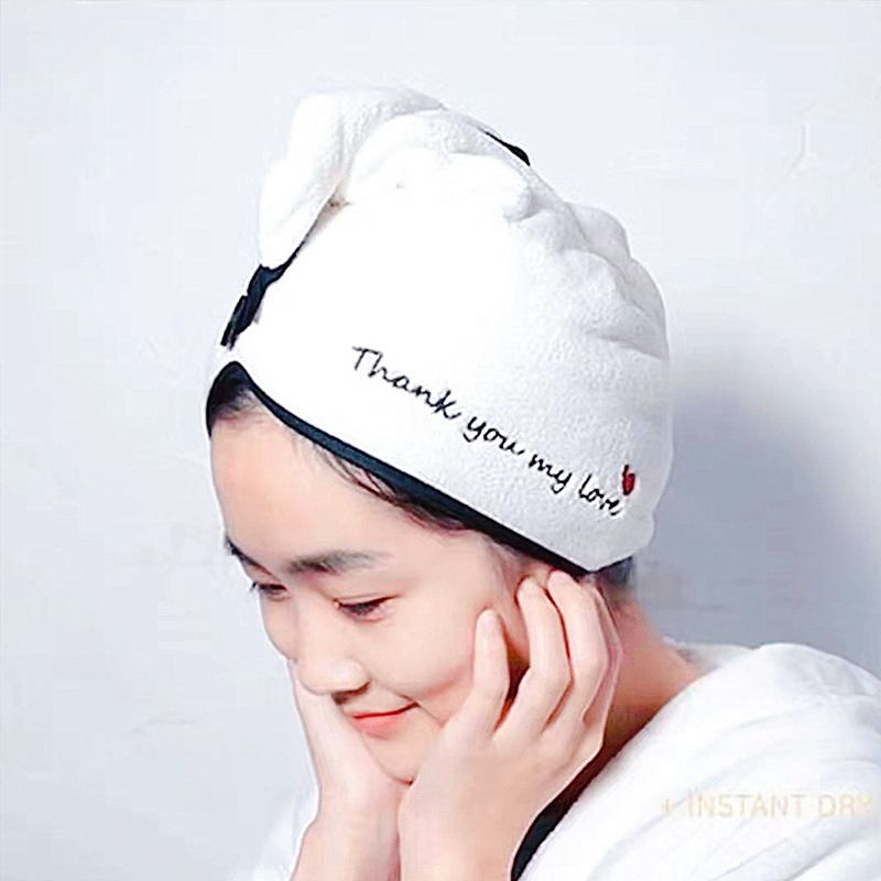 Khăn trùm đầu khô tóc siêu nhanh khăn quấn ủ tóc mau khô siêu hút nước
