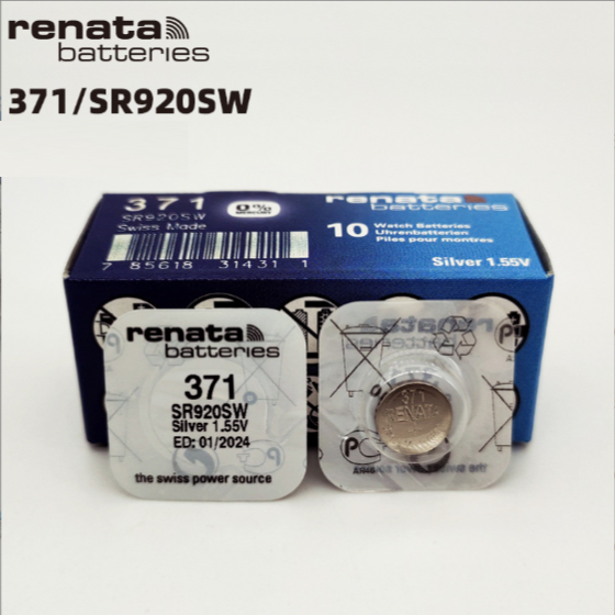 Pin đồng hồ đeo tay renata 1.55v thụy sỹ 371 - vỉ 1 viên