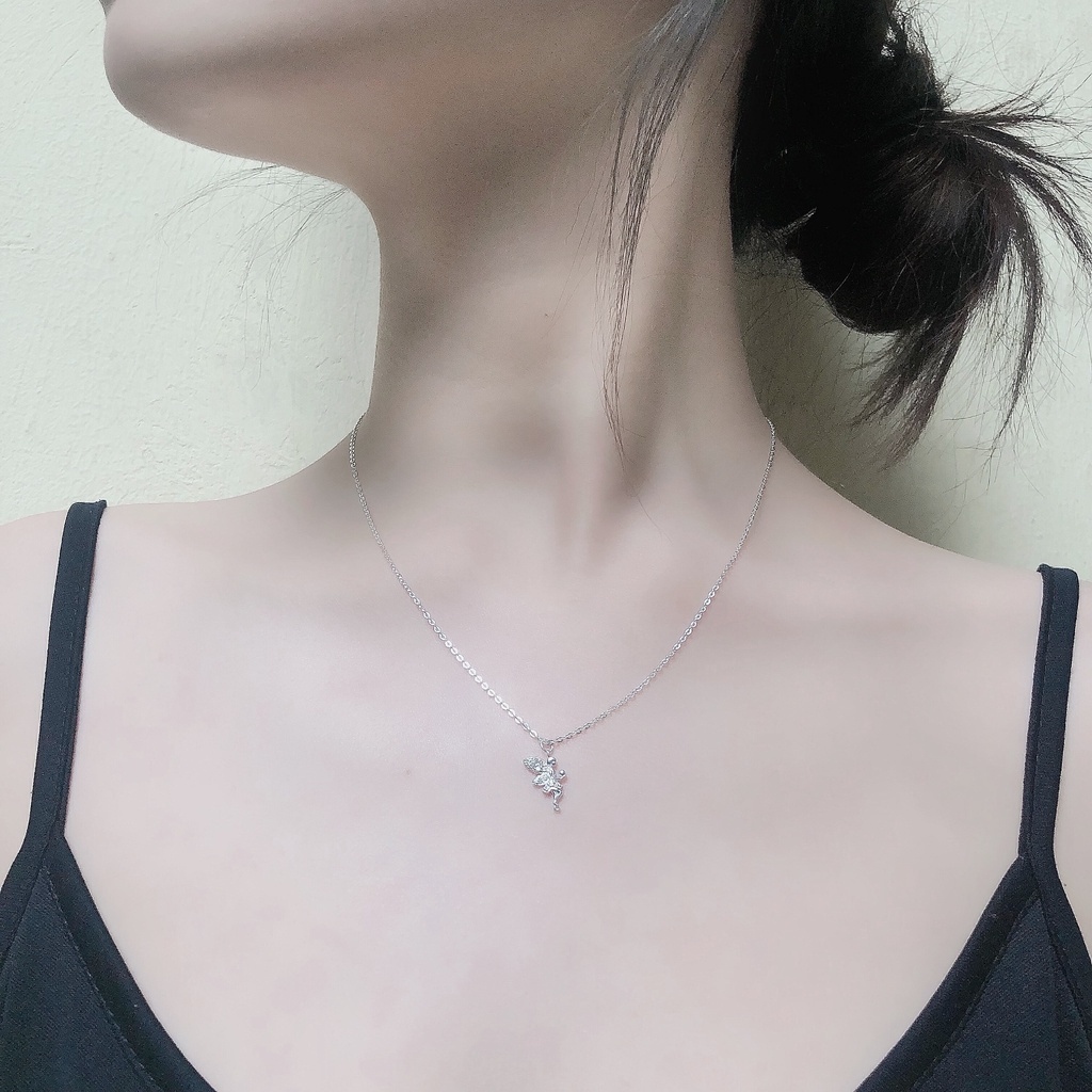 Vòng cổ bạc nữ Miuu Silver dây chuyền bạc 925 thiên thần Tinker Bell Necklace
