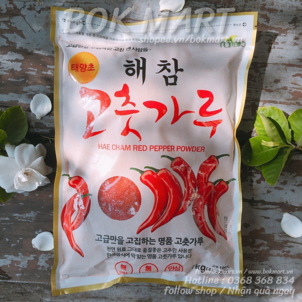 Ớt bột làm kim chi Hàn Quốc Hanaro 1kg, dùng làm gia vị chế biến các món ăn, đặc biệt dùng để muối kim chi