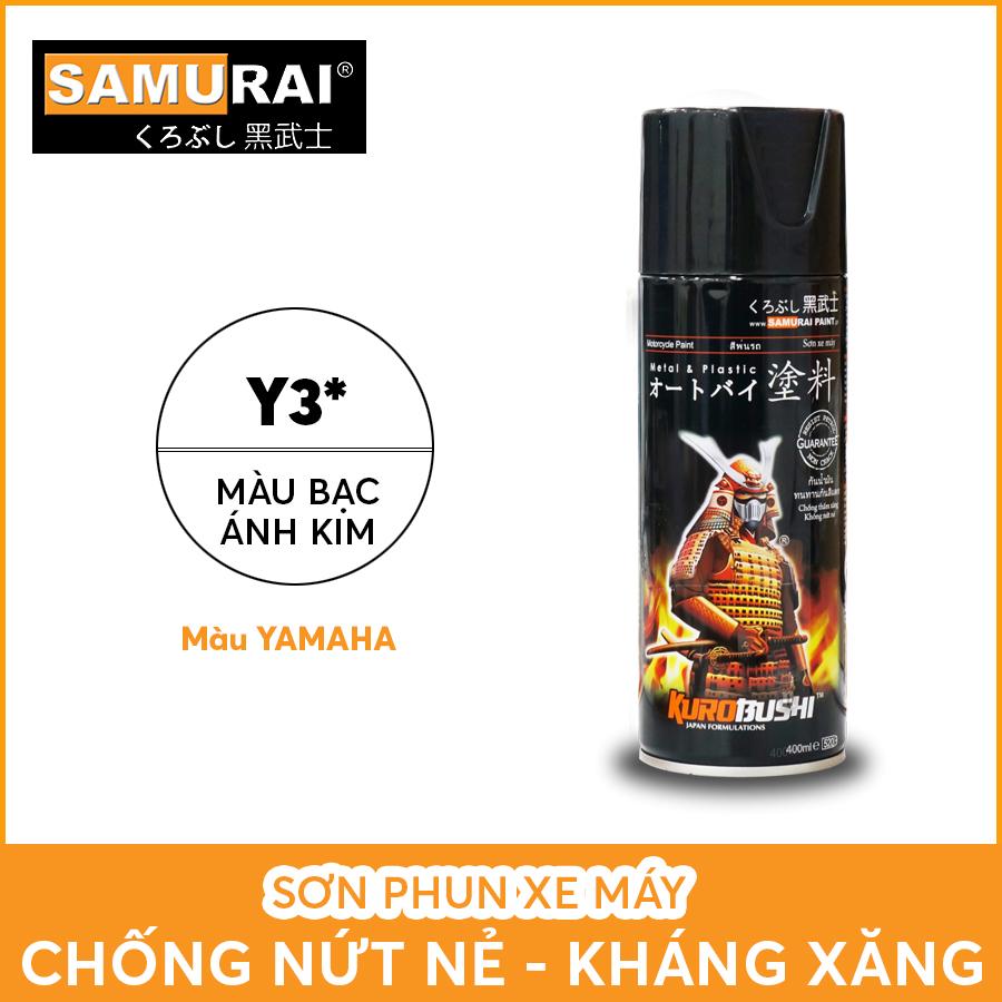 Chai sơn Samurai Y3* màu ánh kim bạc Yamaha