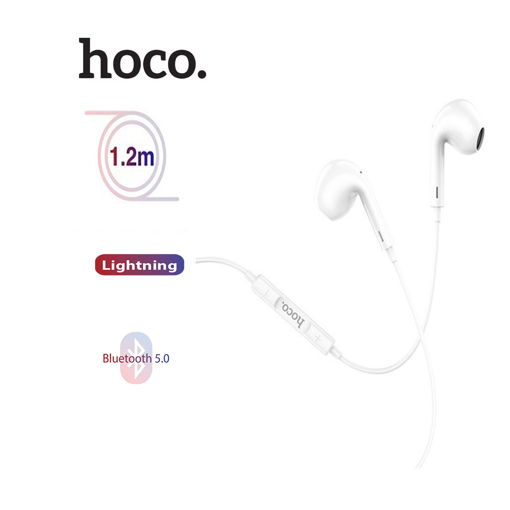  Tai Nghe Nhét Tai Hoco M1 Max  jack Lightning Mẫu Mới Phím Điều Chỉnh Thông Minh Kèm Mic Thoại 