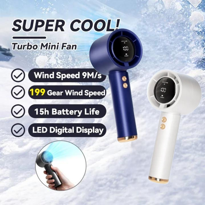 Quạt mini cầm tay siêu mạnh,✅100% Original  quạt tích điện mini 8000 mAh, quạt mini sạc điện sạc nhanh 1.5h, màn hình kỹ thuật số, thích hợp đi du lịch, hoạt động ngoài trời