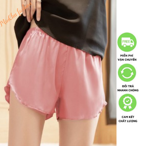 Quần đùi lụa satin _Minchu quần đùi ngủ, mặc nhà chất đẹp hàng tốt