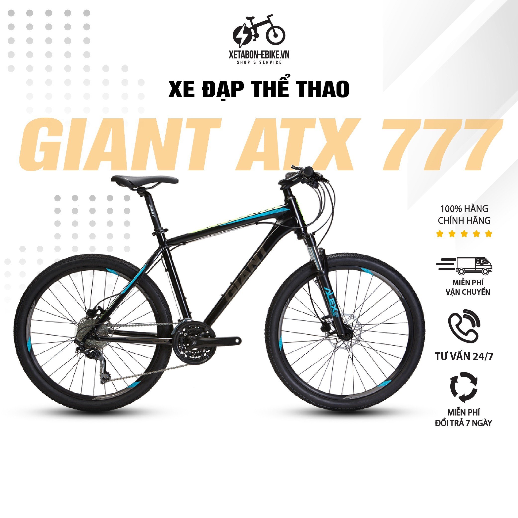 Xe đạp thể thao giant atx 777, xe đạp địa hình leo núi dã ngoại thiết kế thu hút, khung xe chắc chắn bảo hành 1 năm