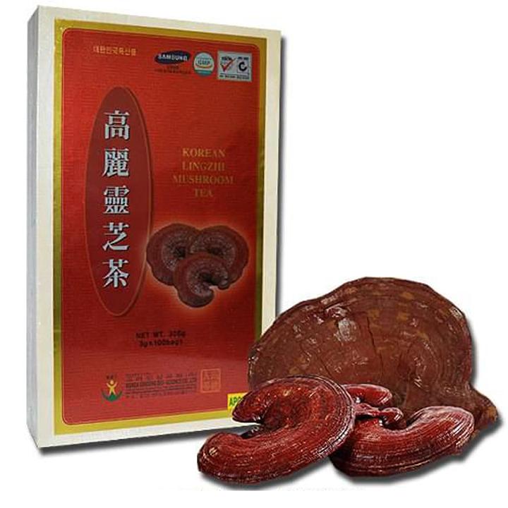 Date mới 2024 trà linh chi bio hàn quốc 100 gói x 3gr