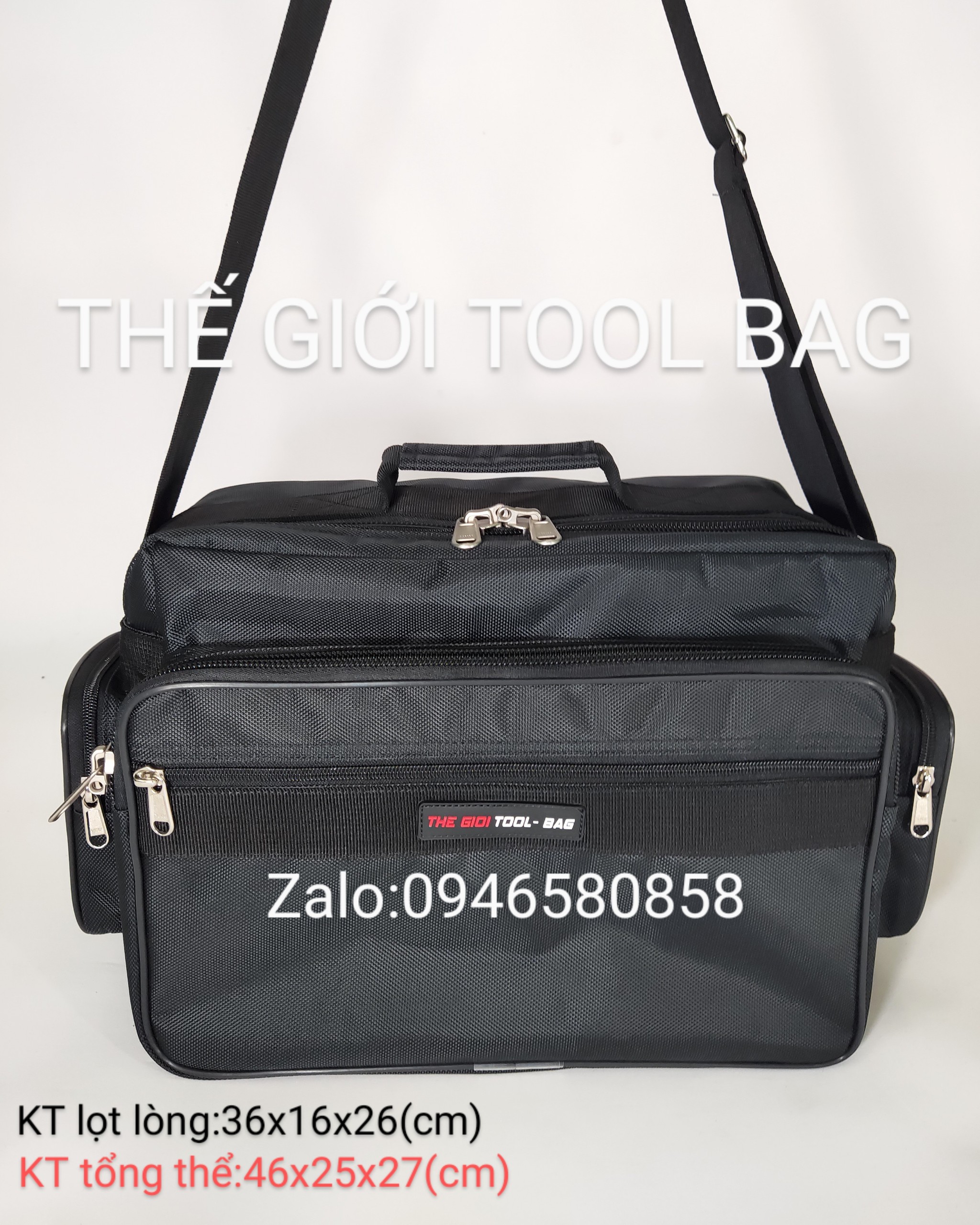 Túi đựng đồ nghề size 16inch Black hàng Cty cao cấp