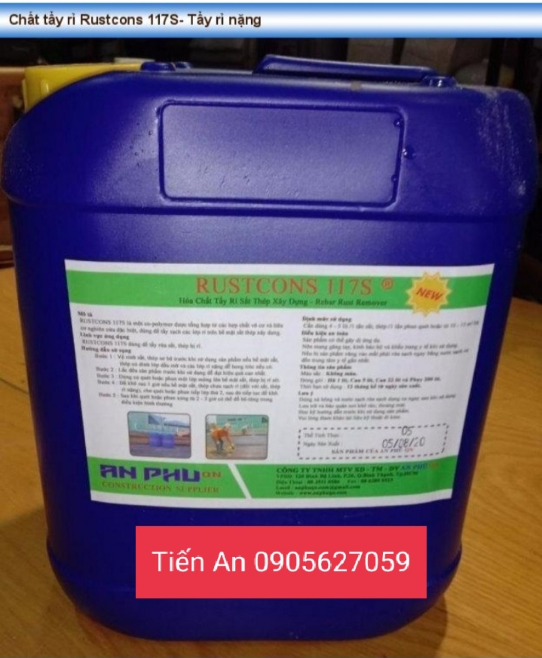 Chất tẩy rỉ sét rutscons 117s-can 5lit