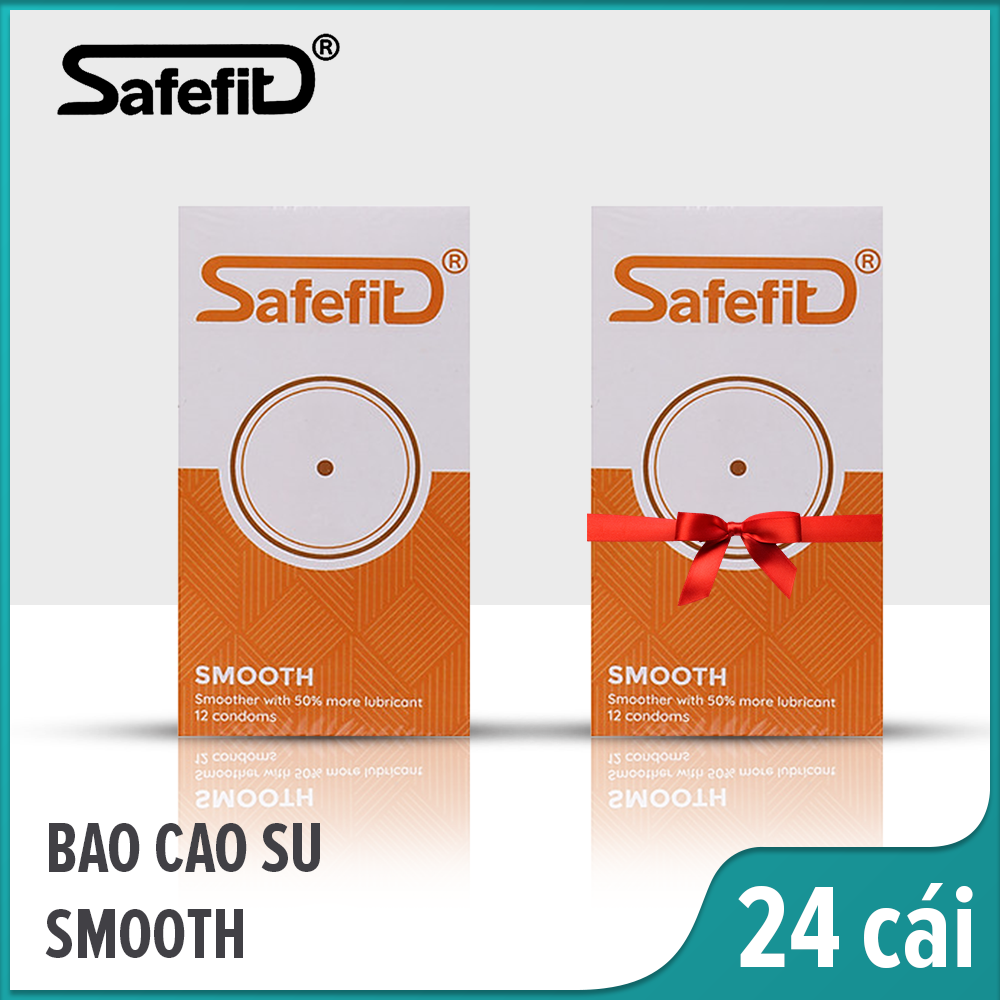 [MUA 1+1] Hộp 12C Bao cao su Safefit mỏng nhiều chất bôi trơn Smooth