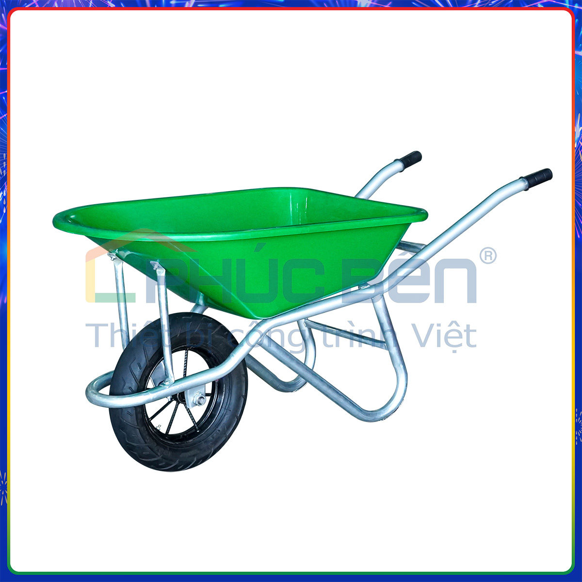 Xe rùa thùng nhựa, bánh hơi 100/90-10