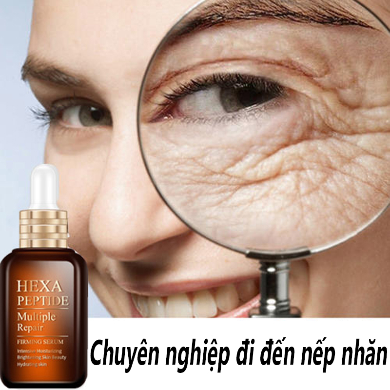 Serum dưỡng trắng da căng bóng,Hexapeptide Fast Anti-Wrinkle Serum,Nhanh chóng làm mờ nếp nhăn,Làm mờ vết thâm hiệu quả,chống lão hóa,làm mềm và dưỡng ẩm