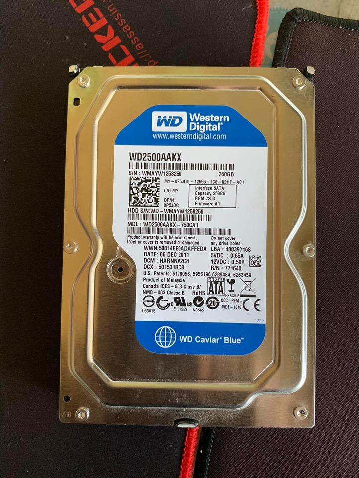 Ổ cứng western digital 250gb blue sata hàng máy bộ siêu bền