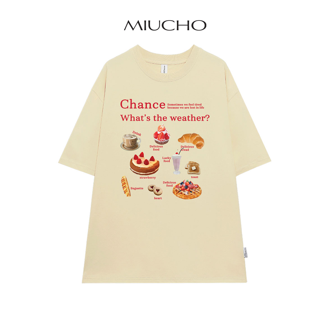 Áo thun unisex form rộng AT326 Miucho basic tee tay lỡ dành cho nam nữ in graphic