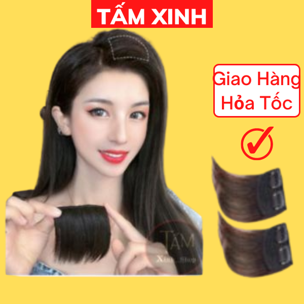 Kẹp phồng chân tóc, tóc giả kẹp phồng tóc loại đẹp chất tóc giả nữ đẹp dạng kẹp hàn quốc ngắn làm tôn tóc dài 10cm - GIÁ 1 BÊN